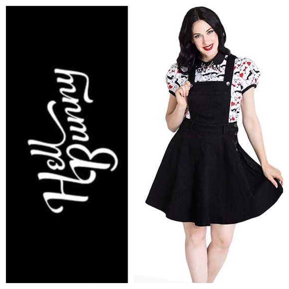 Hell Bunny Dresses Hell Bunny Dakota Denim Pinafore Dress Poshmark